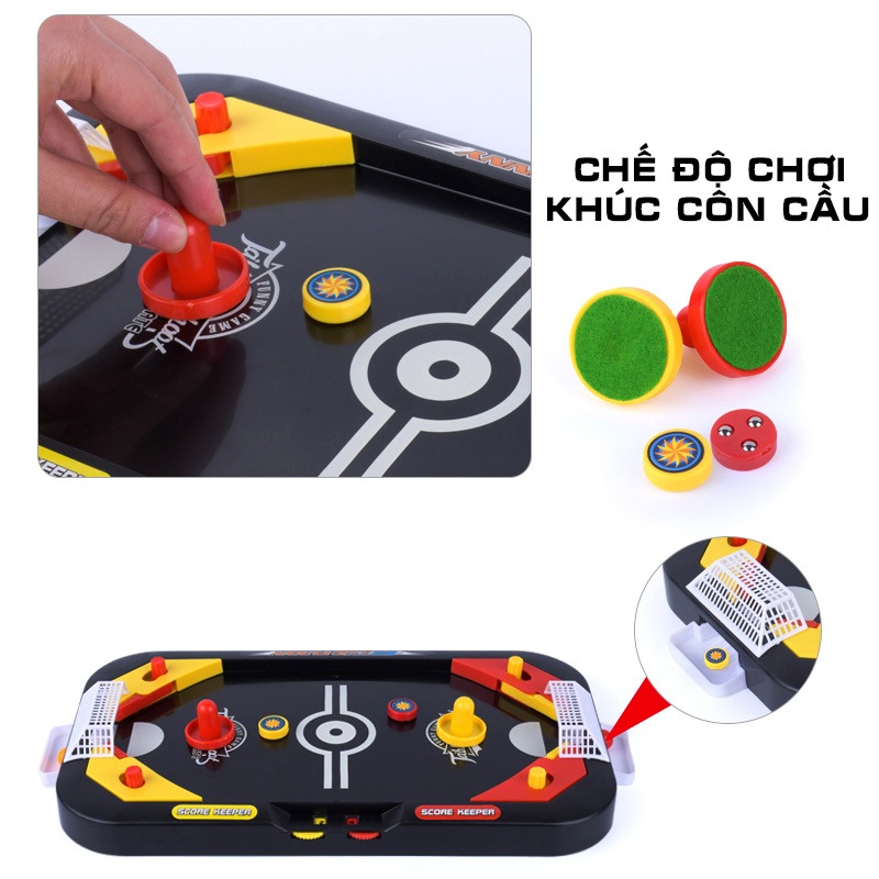 Đồ Chơi Bắn Bóng Mini 2in1 Bàn Air Hockey Sport Khúc Côn Cầu Và Bắn Bóng Trò Chơi Đối Kháng Phát Triển Tư Duy Cho Bé
