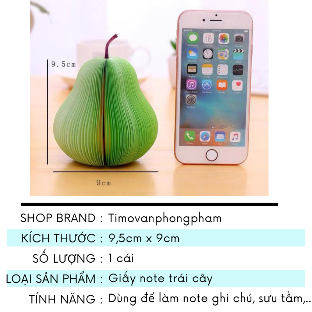 Giấy Note Ghi Chú Cute Đánh Dấu Trang Nhớ Dòng Hình Trái Cây Nhiều Màu Đồ Dùng Học Tập Độc Lạ VPK67