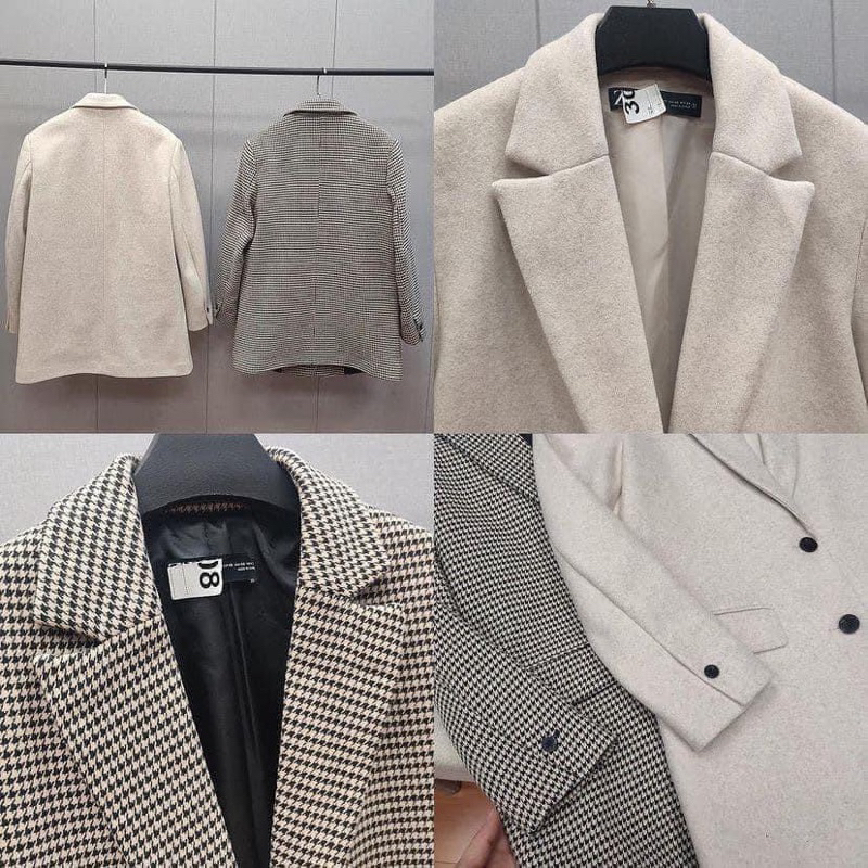 Áo Blazer Dạ Kẻ Xuất Xịn Zr