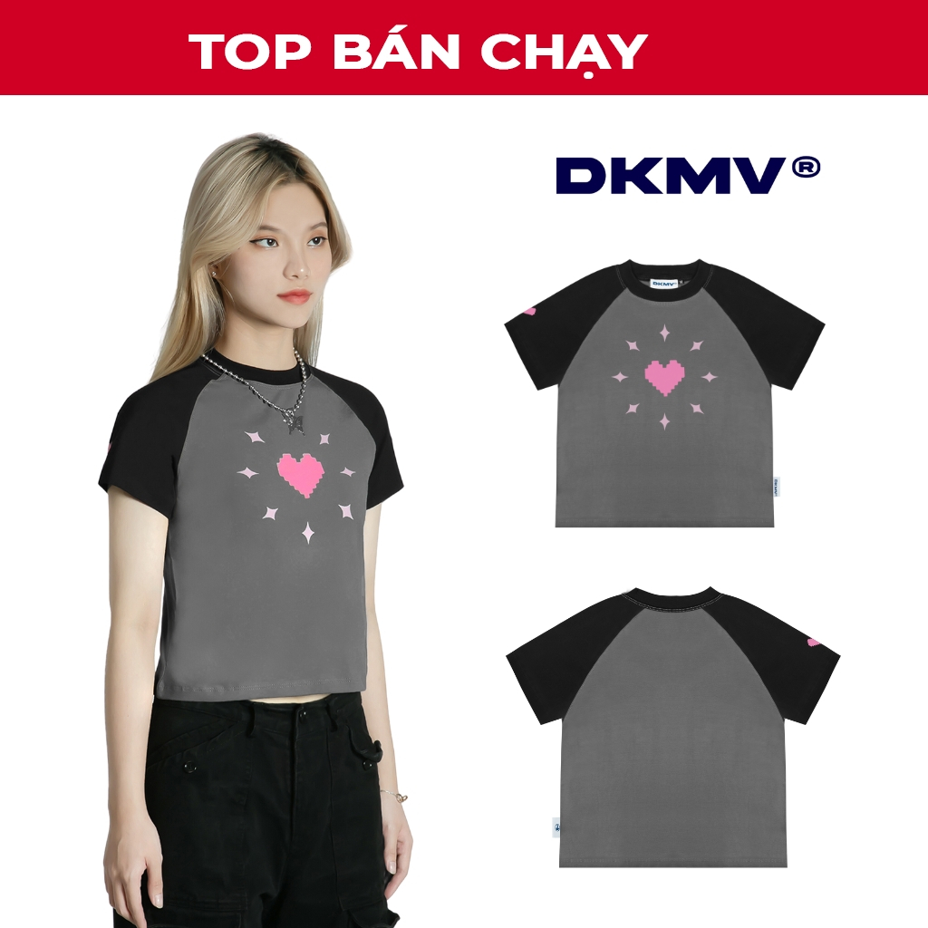 Áo baby tee nữ tay ngắn phối màu độc đáo Trembly local brand DKMV | K15-T7