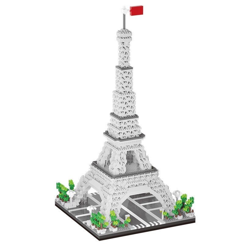 Đồ chơi xếp hình lắp ráp lâu đài cung điện kiến trúc kỳ quan thế giới Tháp Eiffel Paris Pháp -  mô hình trưng bày kệ tủ