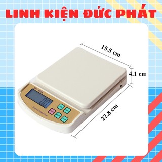 Cân thực phẩm nhà bếp, cân tiểu ly điện tử mini sf-400a 7kg có độ chính xác cao.