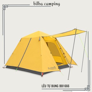 Lều cắm trại tự bung Billba BB1666 2 lớp 240x240cm chống mưa gió 4-5 người đi dã ngoại du lịch - Billba Camping 