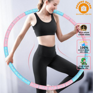 Vòng lắc eo Hula Hoop lõi thép 6 đoạn bọc mút xốp, dụng cụ tập cơ bụng Hula hoop, vòng lắc eo.