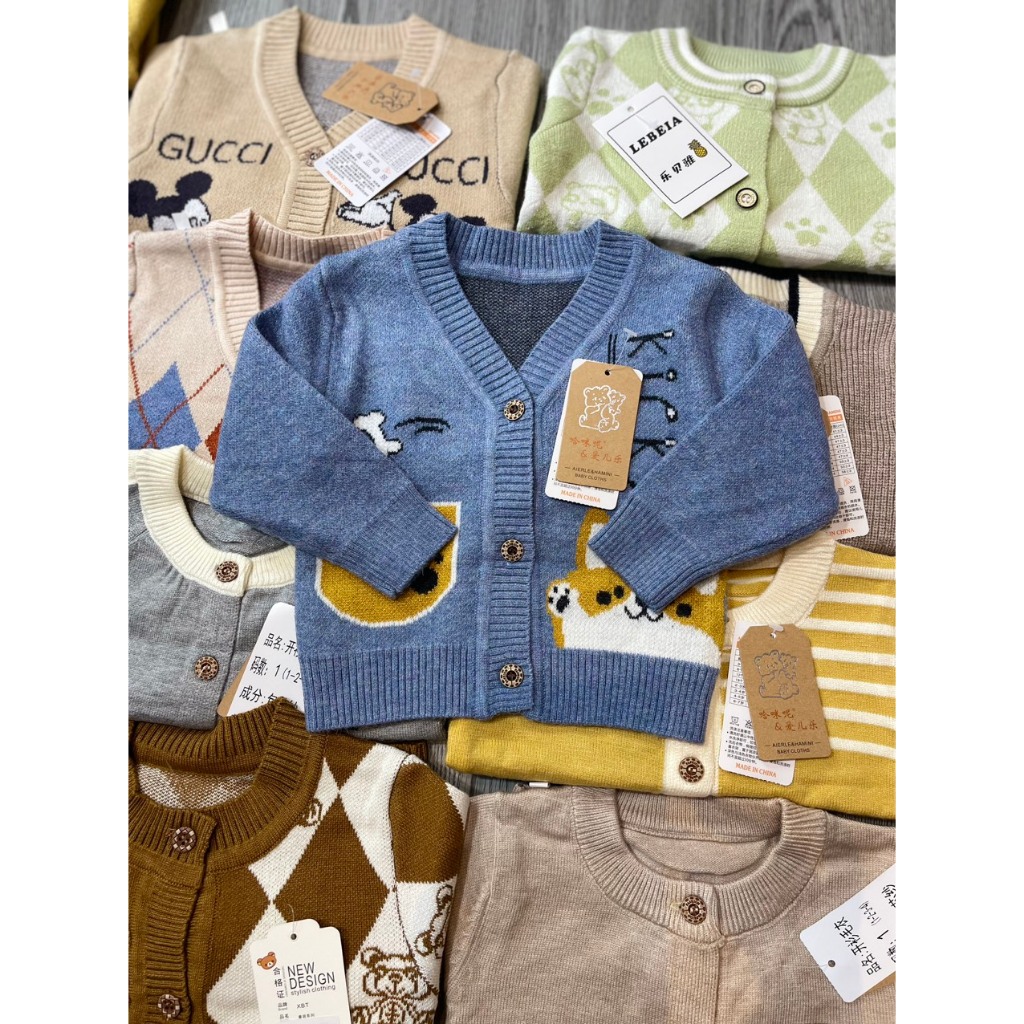 Áo len họa tiết cute cho bé