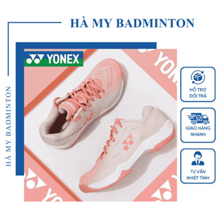  Giày Cầu lông Yonex SHB CFTCR Hồng Xám Chính Hãng Đế Bám Sân Cao Chống Trượt Chất Liệu Bền Bỉ 
