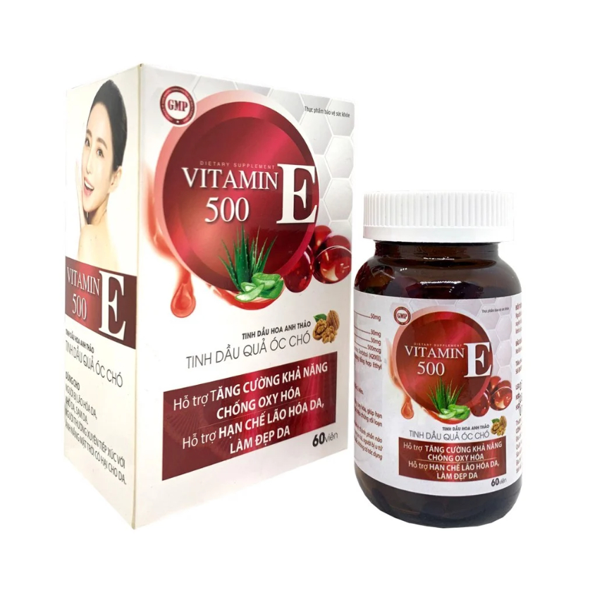 Viên uống đẹp da Vitamin E đỏ