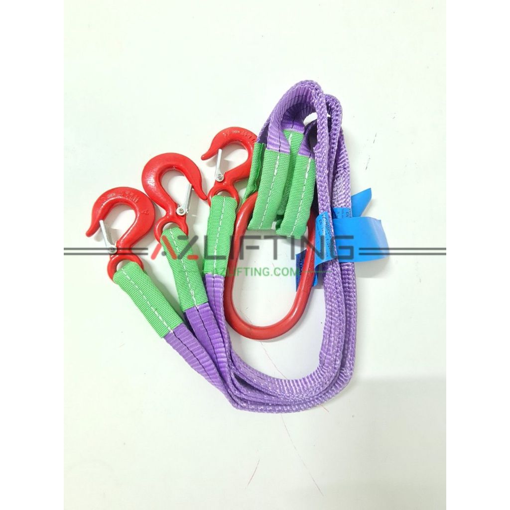 Cáp vải cẩu hàng 1 tấn 1 chân, 2 chân, 3 chân, 4 chân, sling cáp vải cẩu nâng hàng hóa tàu thuyền, container