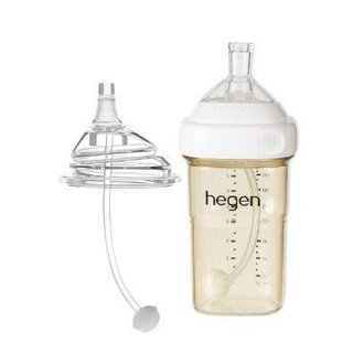 Bộ chuyển đổi ống hút - ống hút kèm dây quả tạ tập hút bình sữa cổ vuông Hegen dành cho bé 6m+ -TB2994