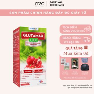 Viên Uống Giảm Nám Trắng Da Chống Nắng Faroson Glutamax 1000 30 Viên Hàng Công Ty - Mecskincare