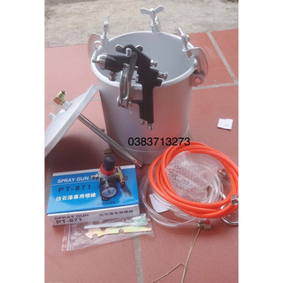 Nồi áp sơn 10 lít tặng dây phun sơn, súng phun sơn ,phụ kiện và van bình áp sơn 10lit dùng phun sơn pu