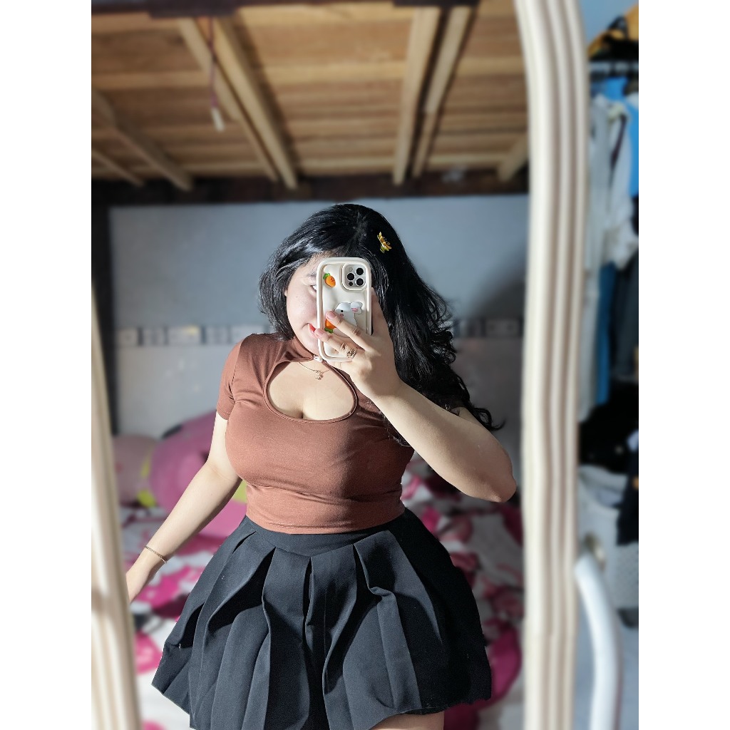 Áo thun khoét ngực giọt nước nữ bigsize - A36