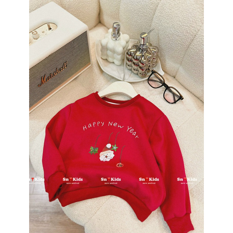 Áo đỏ nỉ 2 da cực ấm cho bé gái