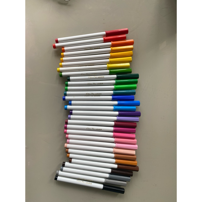 Pass màu Fiber pen 36 cây ( thiếu 6 cây )