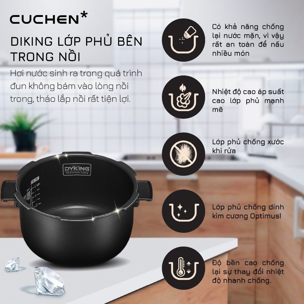 Nồi cơm điện tách đường Cuchen Hàn Quốc – Nồi cơm điện cao tần nhập khẩu Korea Bảo hành 24 tháng