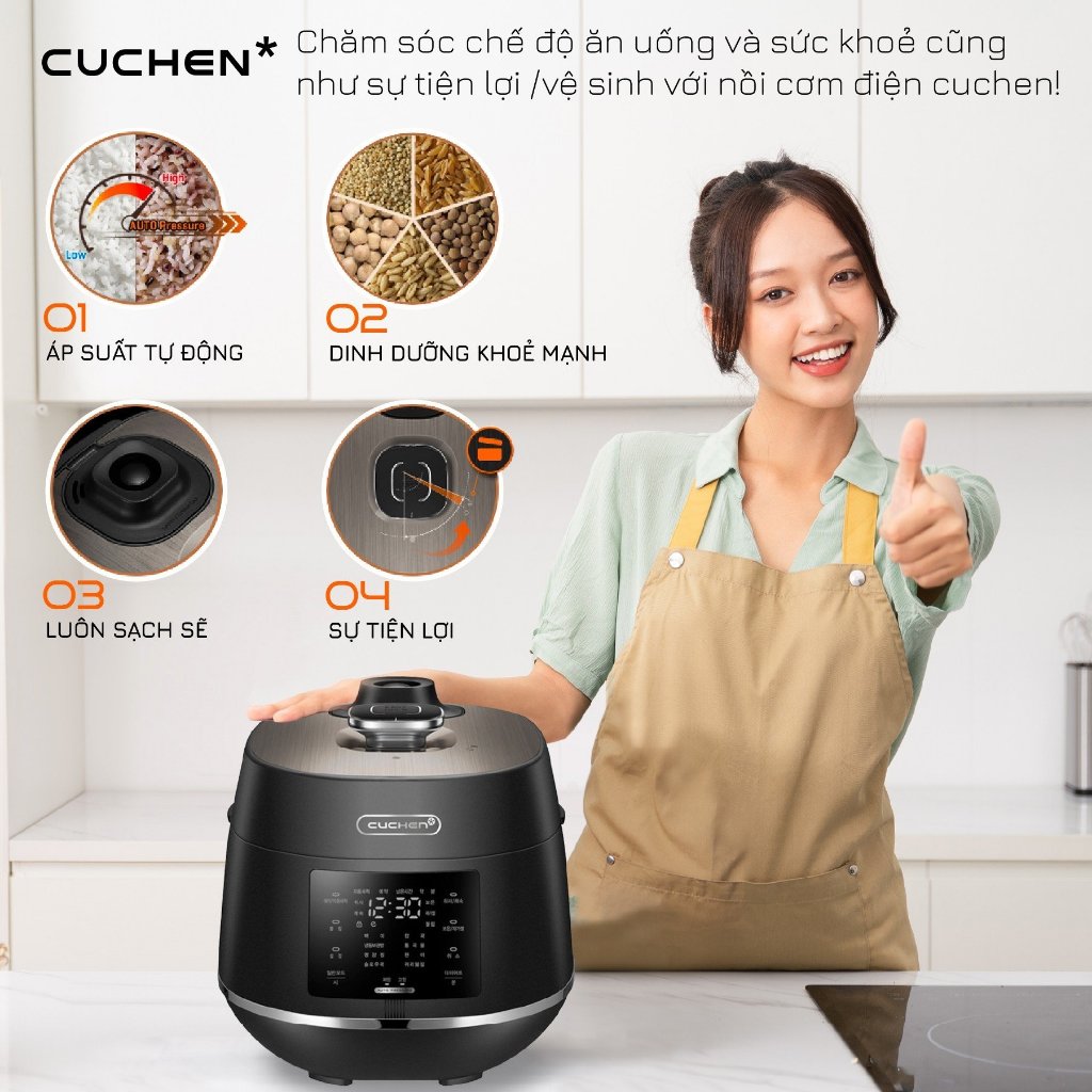 Nồi cơm điện tách đường Cuchen Hàn Quốc – Nồi cơm điện cao tần nhập khẩu Korea Bảo hành 24 tháng