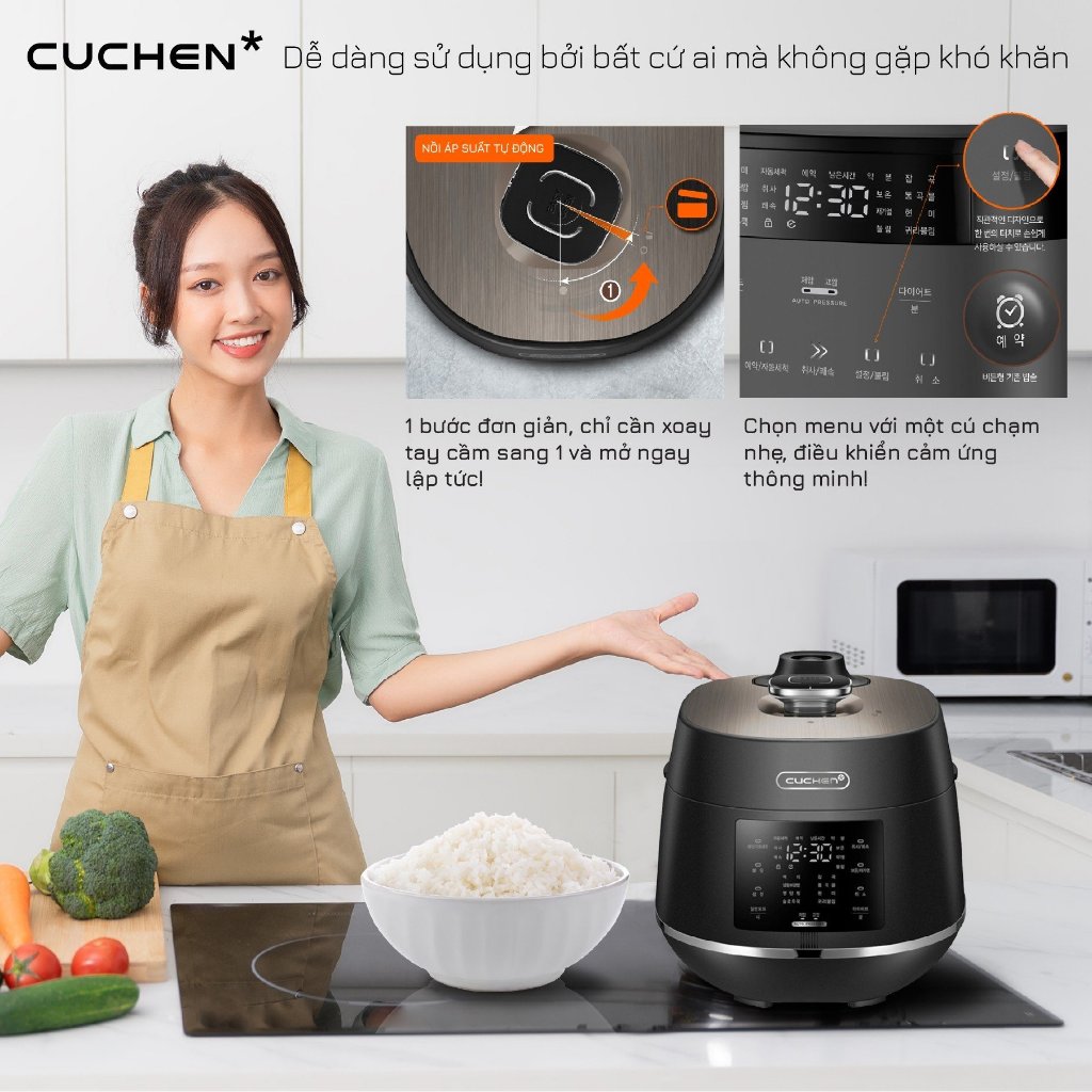 Nồi cơm điện tách đường Cuchen Hàn Quốc – Nồi cơm điện cao tần nhập khẩu Korea Bảo hành 24 tháng