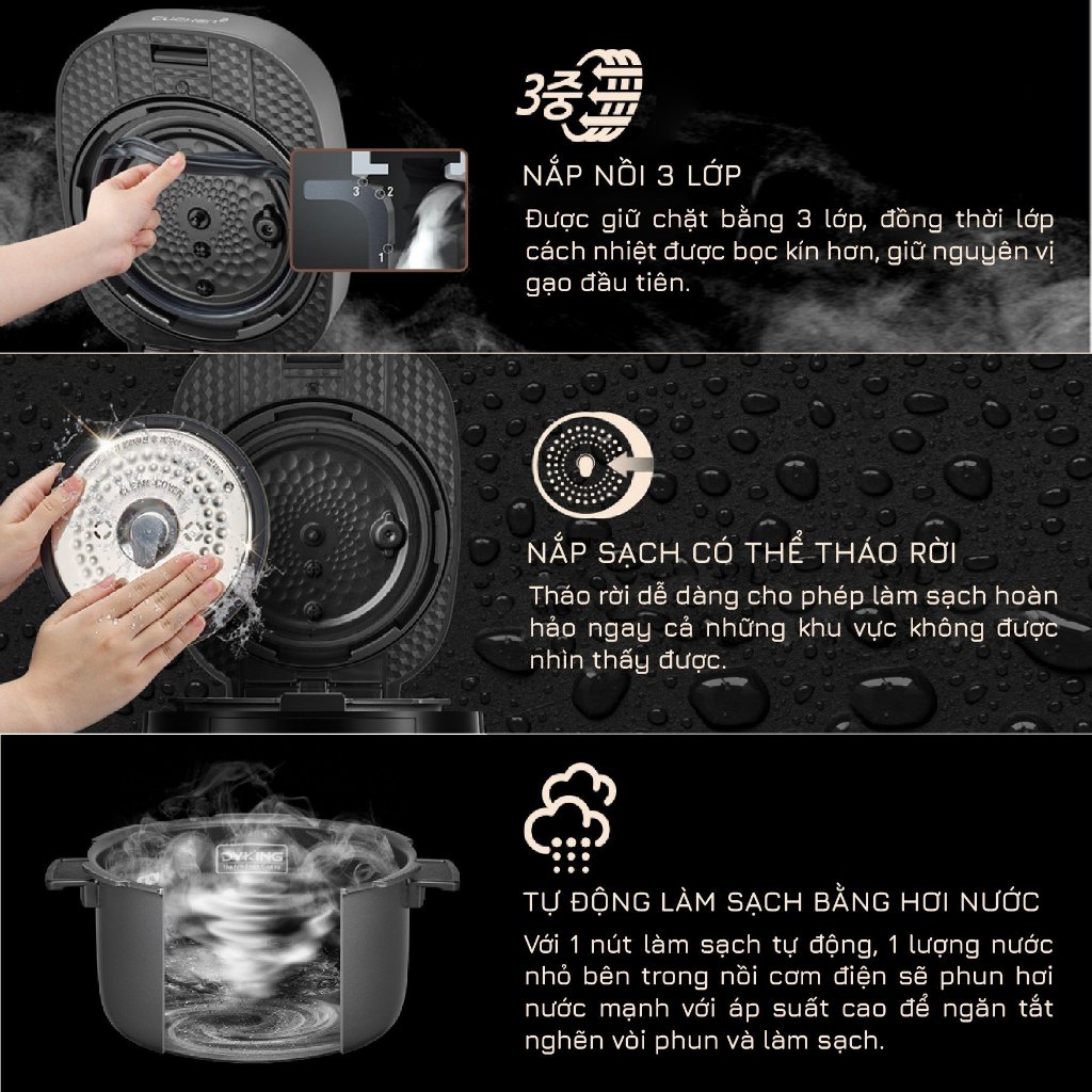 Nồi cơm điện tách đường Cuchen Hàn Quốc – Nồi cơm điện cao tần nhập khẩu Korea Bảo hành 24 tháng