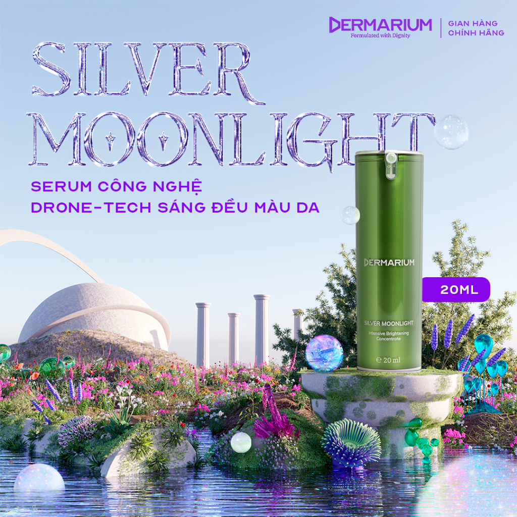 Dermarium Silver Moonlight - Serum làm sáng và đều màu da 20ml