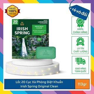 Lốc 20 cục xà phòng diệt khuẩn Irish Spring Original Clean 113g