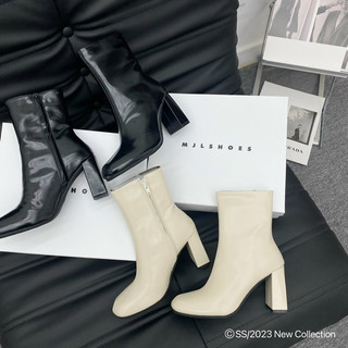 (C8098-1) Bốt lửng nữ MijiShoes da thật mũi tròn hàng QCCC fullbox