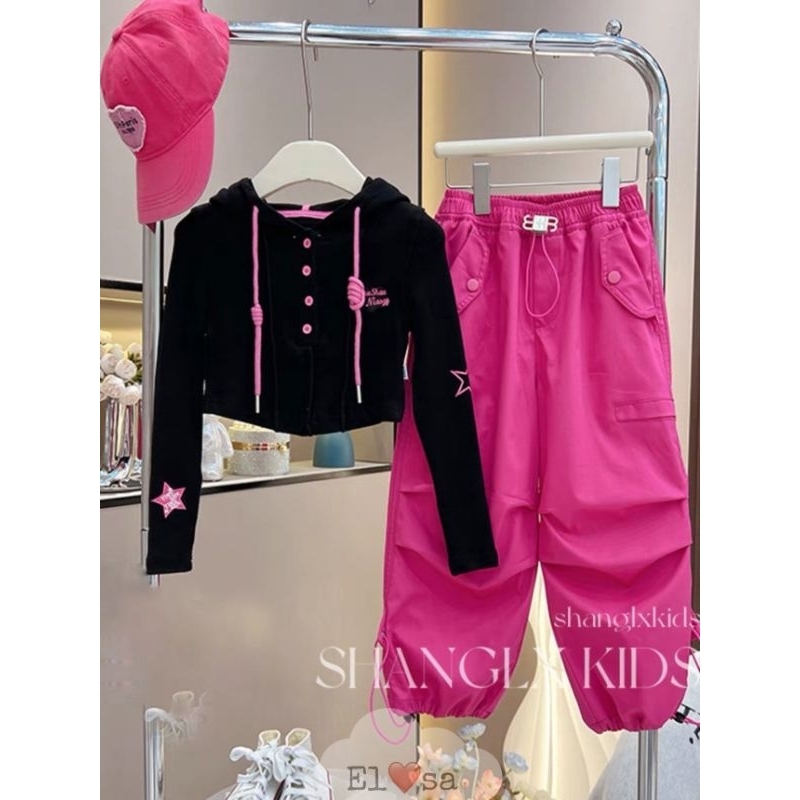 Set bộ áo quân cho bé gái.set áo +quần hộp cho bé gái 10 đến 28ki.set hip hop