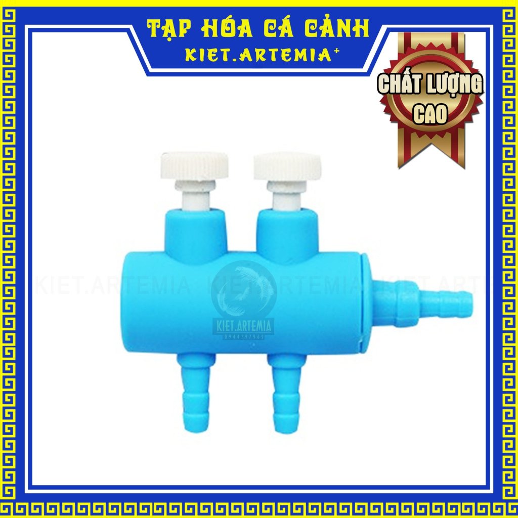 Van Chia Oxy Xanh Nhiều Đầu, Có Khóa, Van Oxy Cho Bể Cá