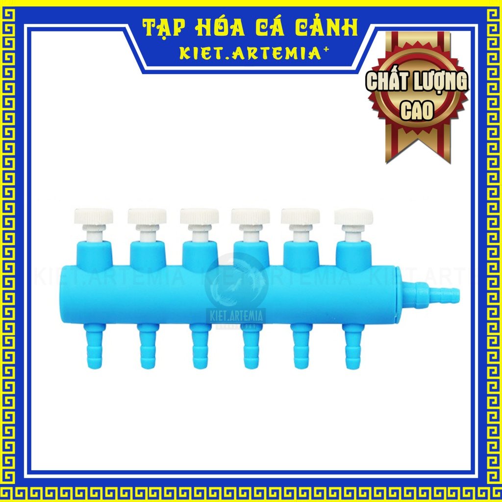 Van Chia Oxy Xanh Nhiều Đầu, Có Khóa, Van Oxy Cho Bể Cá