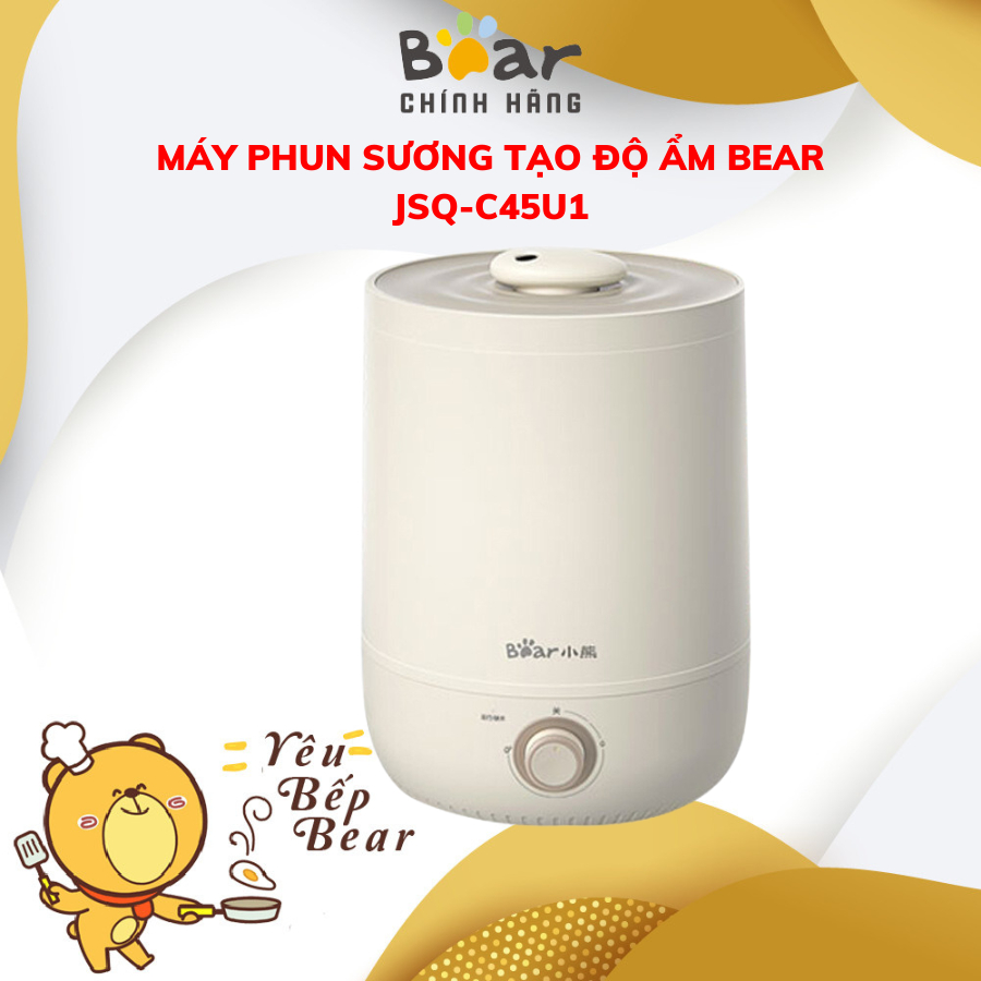 Máy Phun Sương Tạo Ẩm 4.5L Bear JSQ-C45U1, CS 30W, Làm Mát Không Khí, Bộ Lọc Ion Bạc Diệt Khuẩn, Tiết Kiệm Năng Lượng