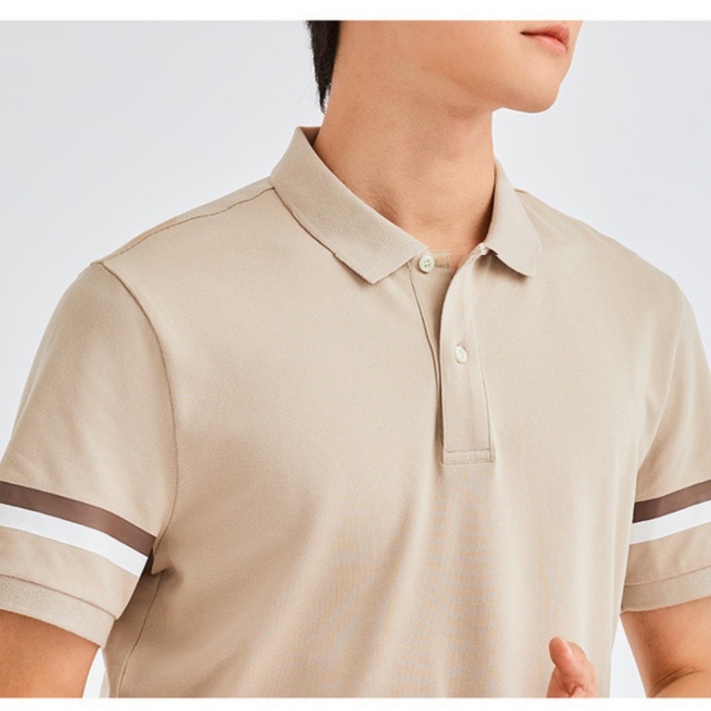 Áo polo nam PH204 áo thun nam tay ngắn cổ bẻ vải cá sấu CVC co dãn 4 chiều phối viền tay