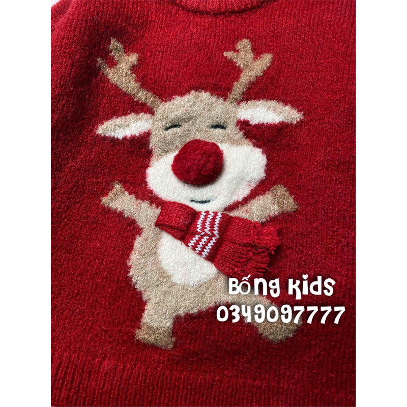 Áo Len Bé Trai & Bé Gái Tuần Lộc Đỏ ZR
