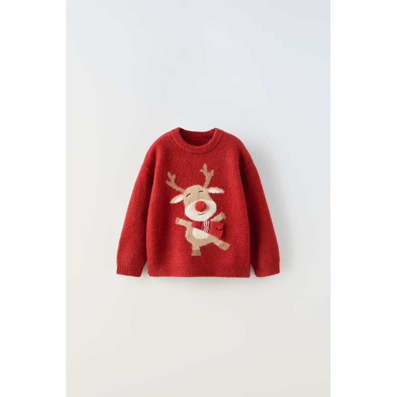 Áo Len Bé Trai & Bé Gái Tuần Lộc Đỏ ZR