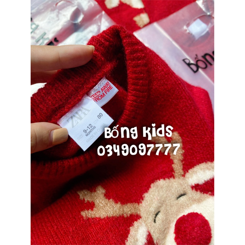 Áo Len Bé Trai & Bé Gái Tuần Lộc Đỏ ZR