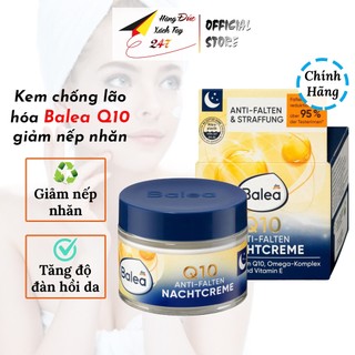 Kem chống lão hóa Balea Q10 giảm nếp nhăn, kem phục hồi tái tạo da ngày và đêm, dưỡng da căng mịn <Hàng Đức 50ml>