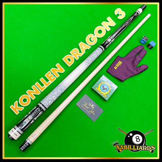 [Hàng Chính Hãng] Cơ Bida Lỗ KONLLEN DRAGON 03 Gậy Bi A Pool Ren Radial Ngọn Công Nghệ XTC Giảm Bạt