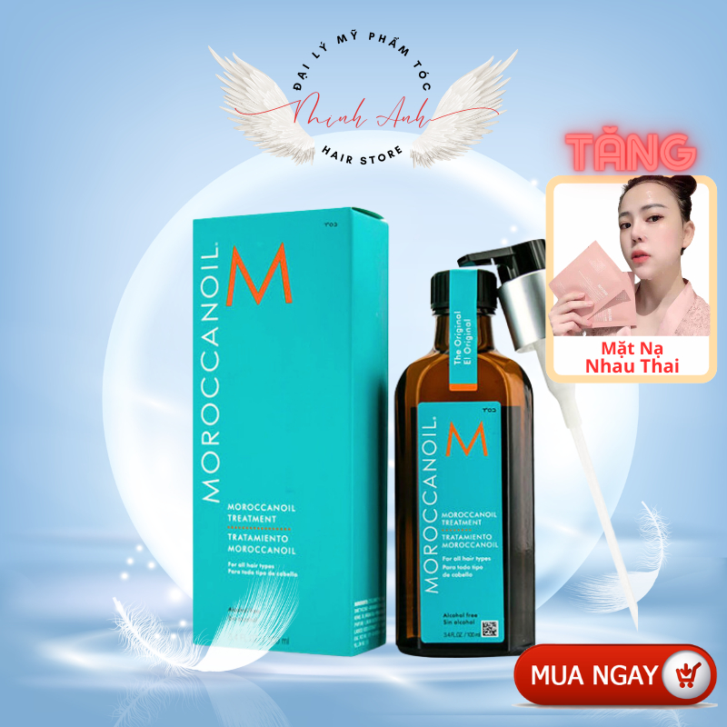 Tinh dầu dưỡng tóc Moroccanoil Treatment 100ml dưỡng tóc óng mượt, phục hồi hư tổn Minh Anh Hair Stores