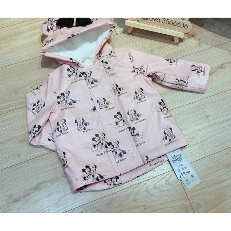 Áo khoác chống nước hồng minnie George_hàng chính hãng authentic