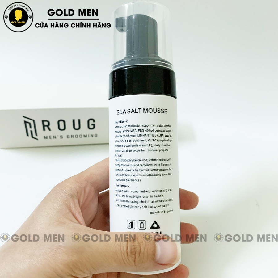 Bọt tạo phồng tóc Roug Sea Salt Mousse 150ml - Singapore