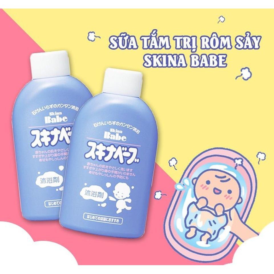 Sữa tắm cho bé Skina Babe Nhật Bản 500ml ngừa rôm sẩy