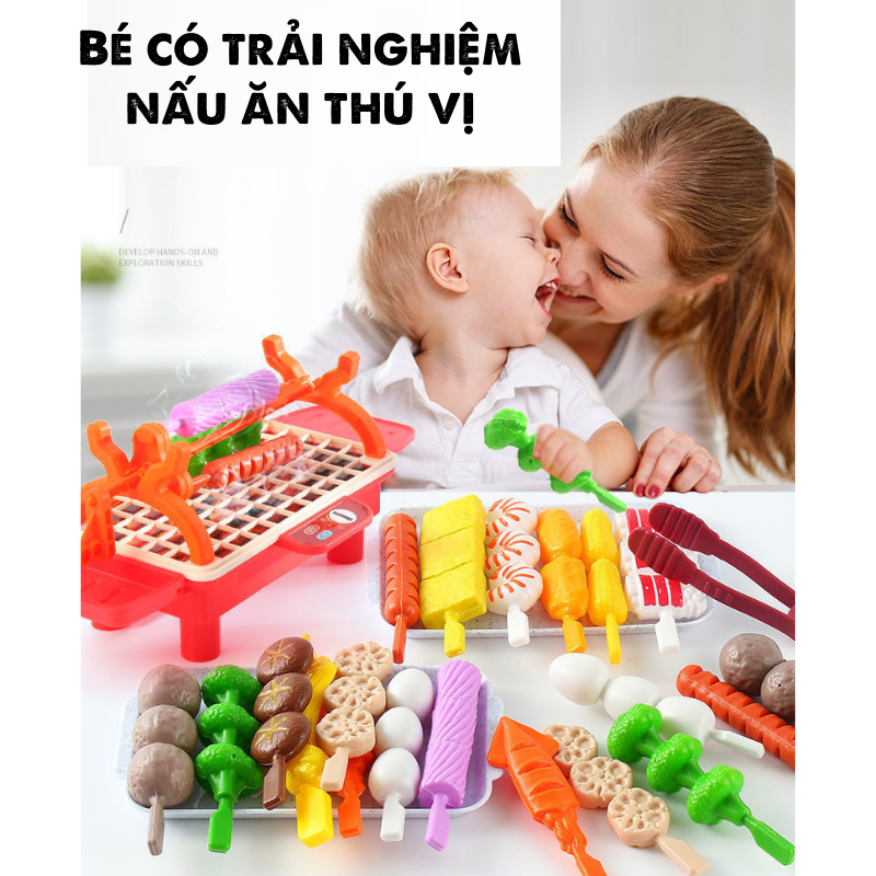 Đồ Chơi 106 Chi Tiết Các Món Ăn BBS, Bánh Bao, Pizza, Đồ Chơi Bếp Nấu Ăn Cho Trẻ Em, Bé Trai, Bé Gái
