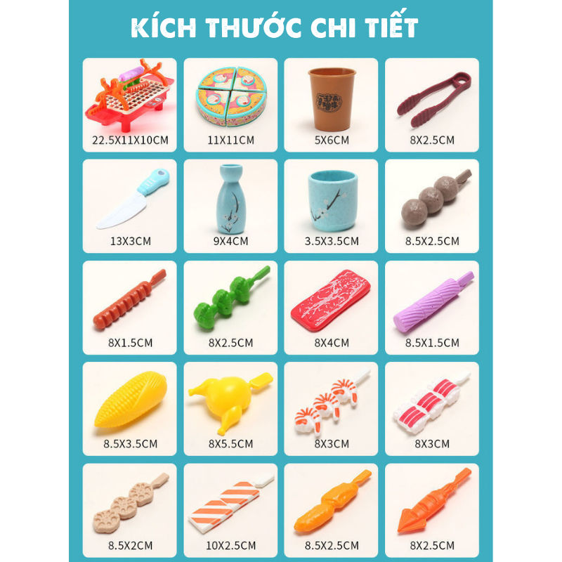 Đồ Chơi 106 Chi Tiết Các Món Ăn BBS, Bánh Bao, Pizza, Đồ Chơi Bếp Nấu Ăn Cho Trẻ Em, Bé Trai, Bé Gái