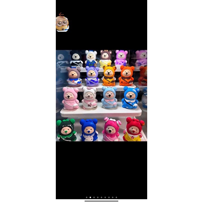 Tượng thạch cao gấu đeo túi mini