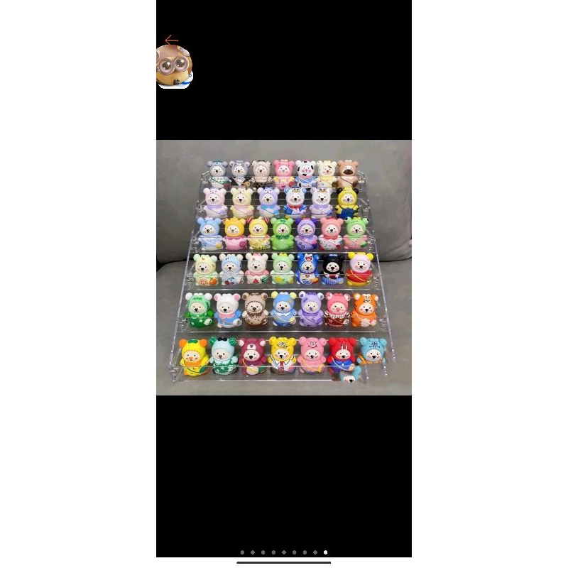 Tượng thạch cao gấu đeo túi mini