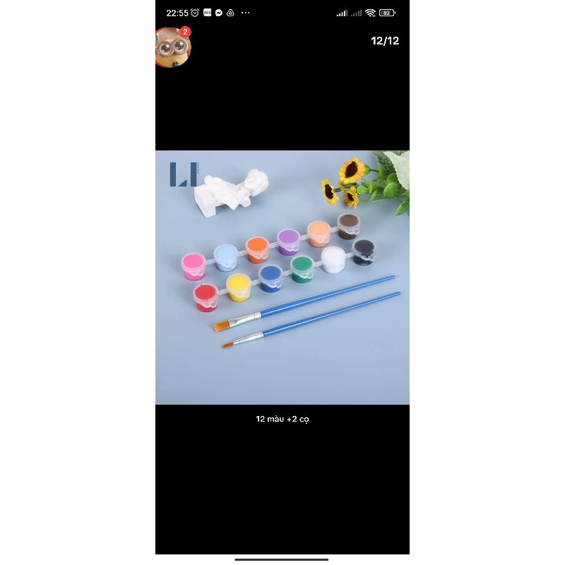 Màu acrylic kèm cọ