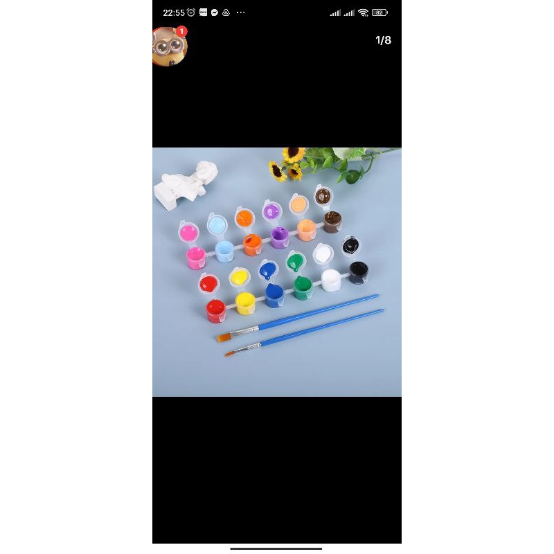 Màu acrylic kèm cọ