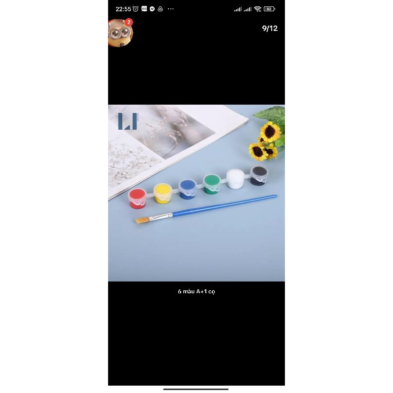 Màu acrylic kèm cọ