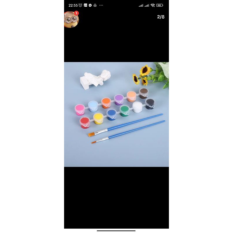 Màu acrylic kèm cọ