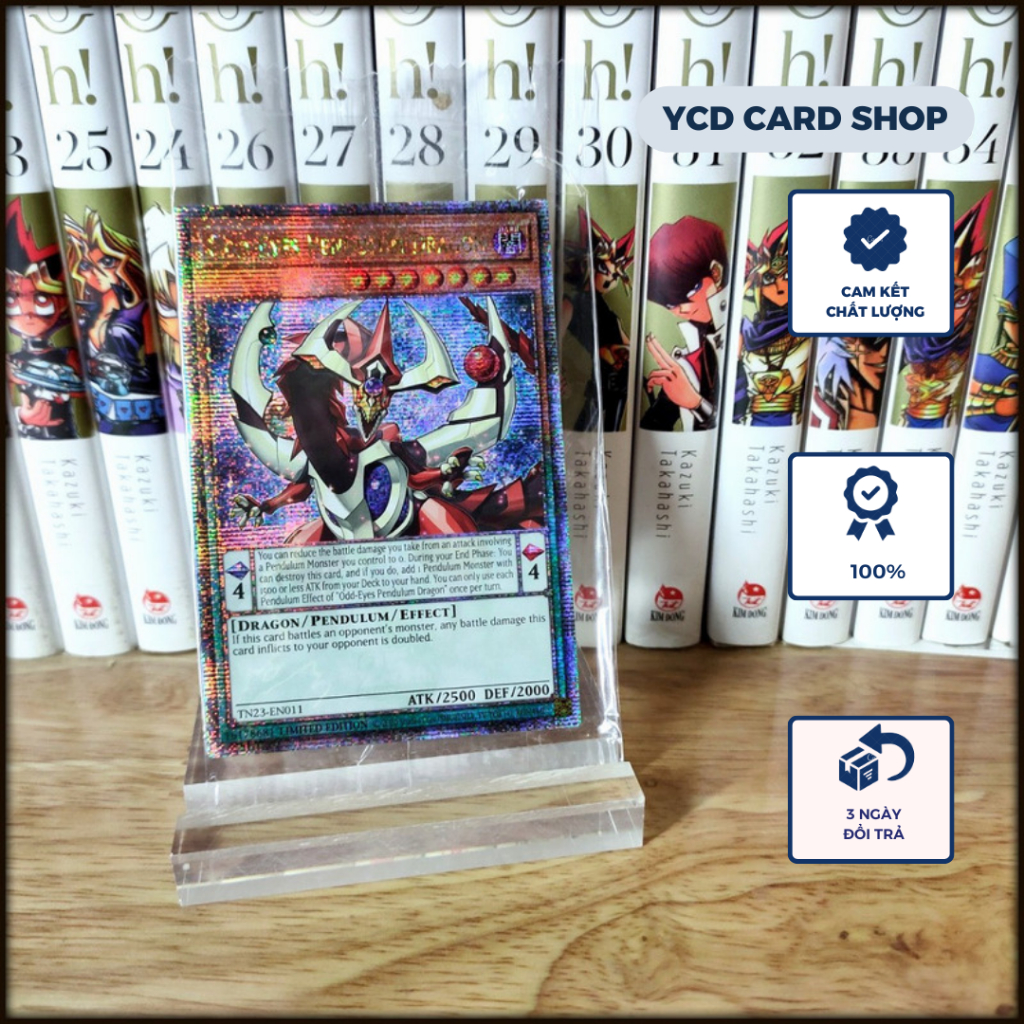 Thẻ bài Yugioh Chính Hãng Odd-Eyes Pendulum Dragon– 25th Secret Rare