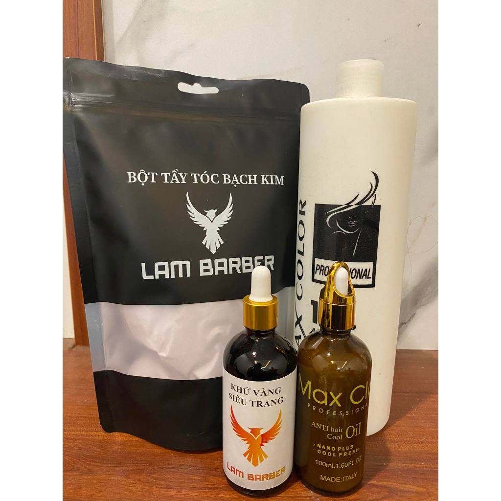 Combo Bột Tẩy Tóc Oxi Chống Sót Khử Vàng Lambaber  💝