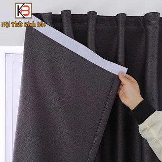 Rèm cửa dán tường làm từ vải thô KB19 cao cấp-Rèm dán tường chính hãng Nội Thất Kinh Bắc
